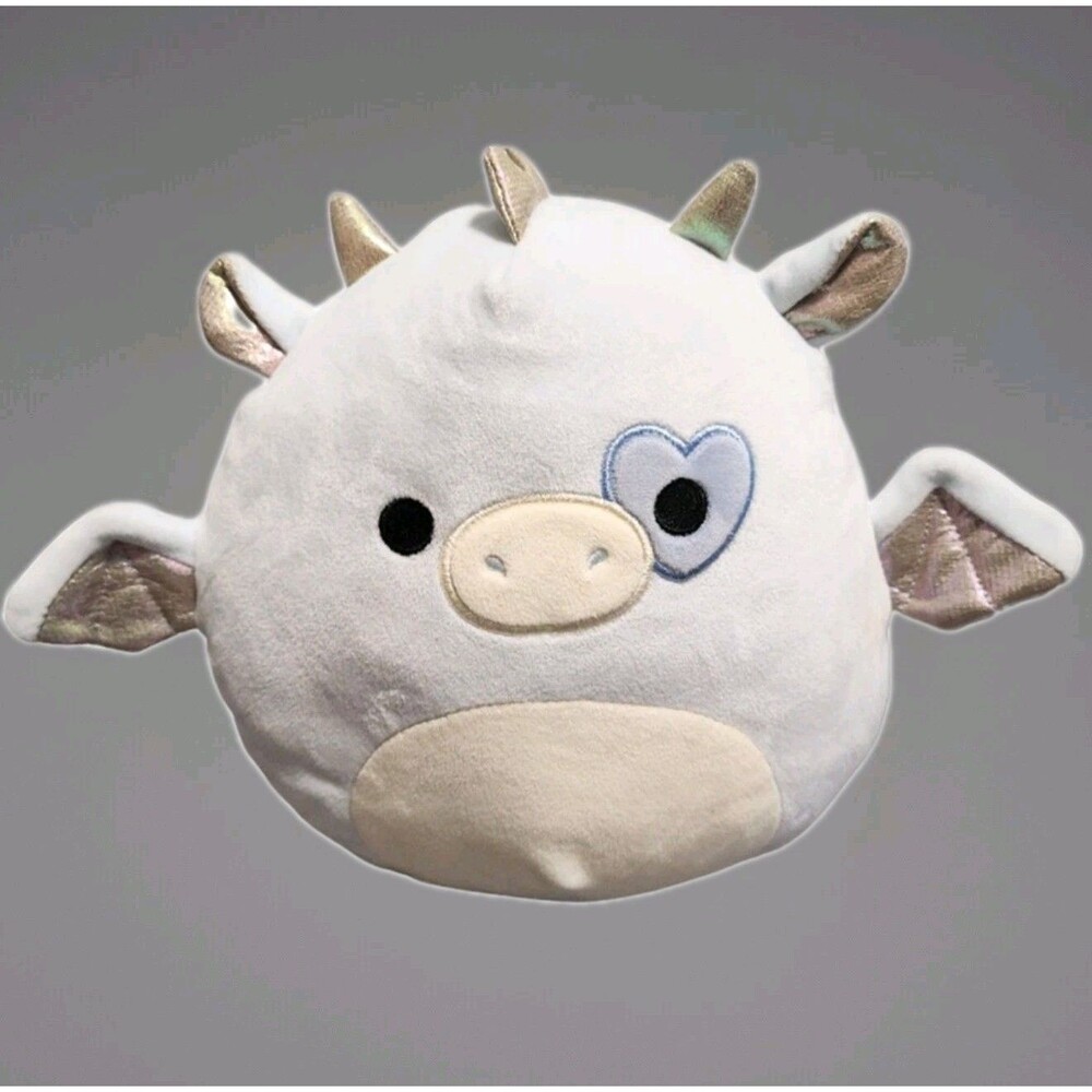 8” Kenny Dragon 2024 Valentines Blue Squishmallow Plush Toy Fast Shipping